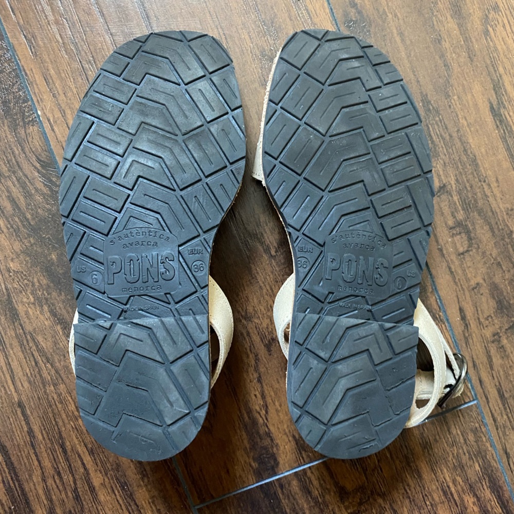 PONS Avarcas authentic leather sandals size 6, made in Spain - Picture 3 of 11
